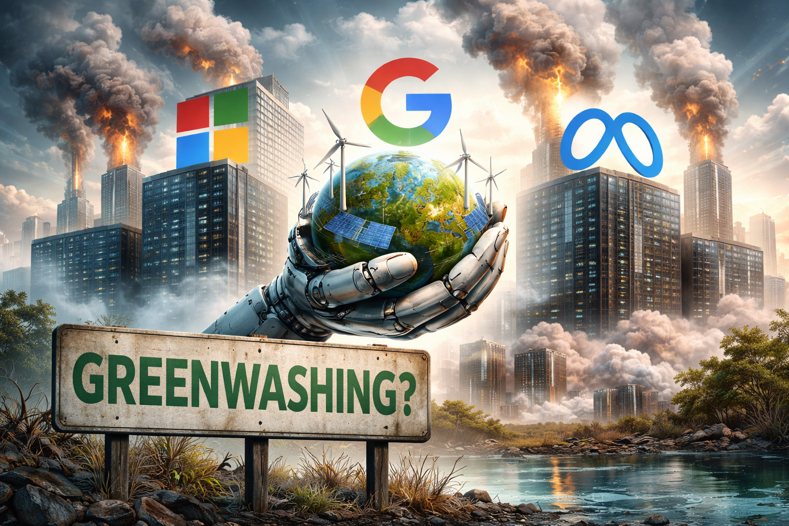 AI climate greenwashing debate